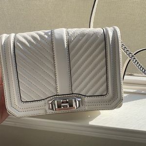 WHITE REBECCA MINKOFF CROSSBODY BAG